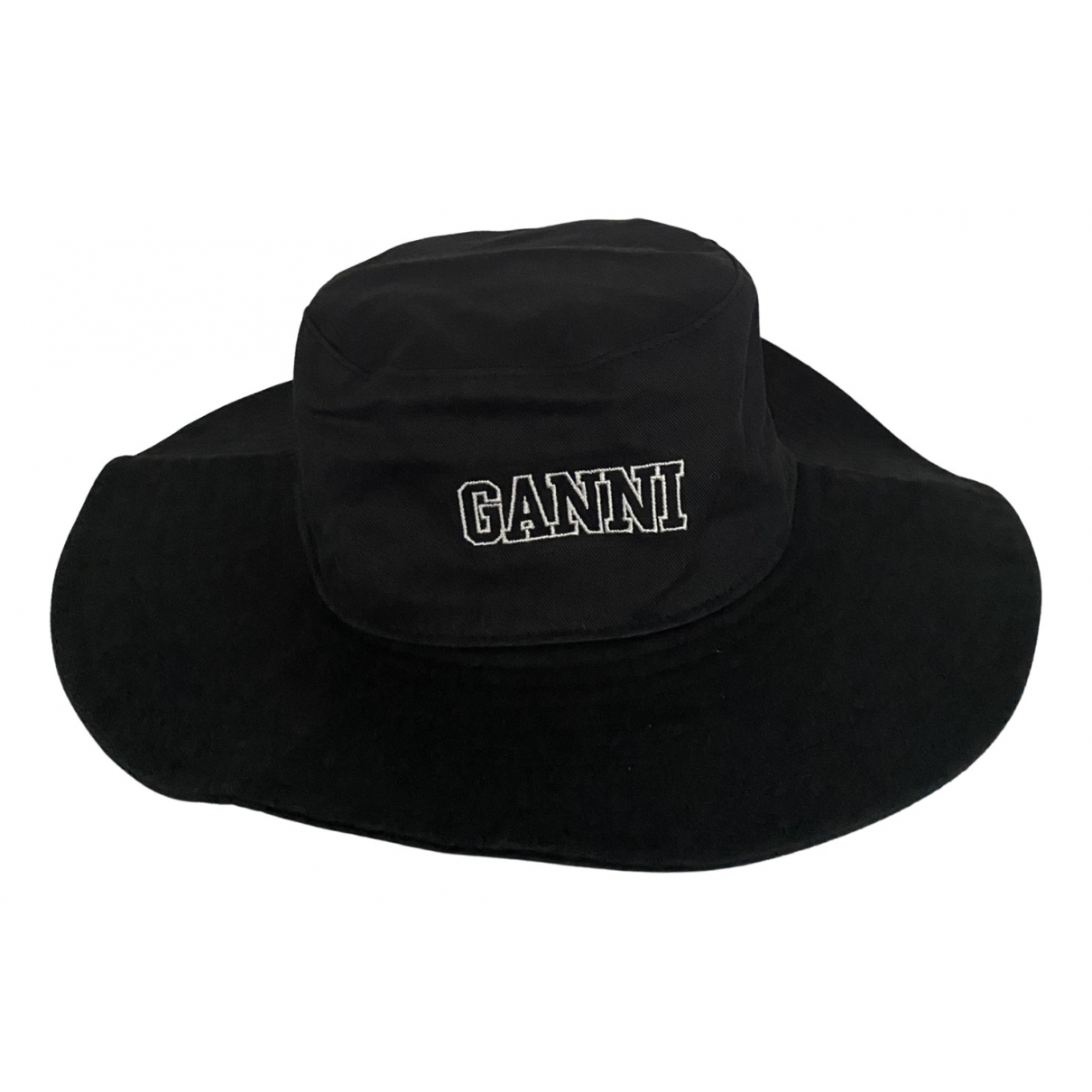 Hat Ganni Black size S International in 